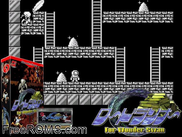 Lode Runner (J) [M][o1] Wonderswan game showing 3D box cover and gameplay screenshot